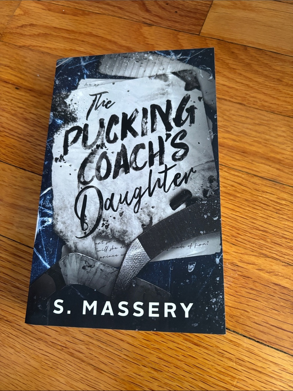 The Pucking Coach's Daughter by S. Massery - Navy & White Book